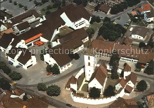 Muttenz Kongresszentrum Hotel Mittenza Kirche Fliegeraufnahme Kat. Muttenz