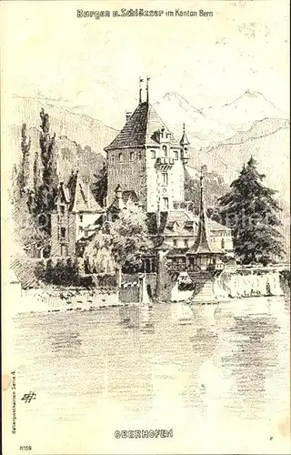 Oberhofen Thunersee Schloss Kat. Oberhofen Thunersee