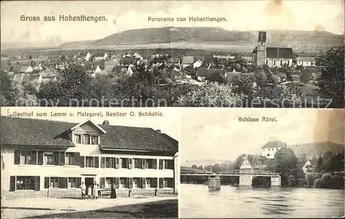 Hohentengen Hochrhein Gasthof-Metzgerei Zum Lamm Schloss Roetel / Hohentengen /Waldshut LKR