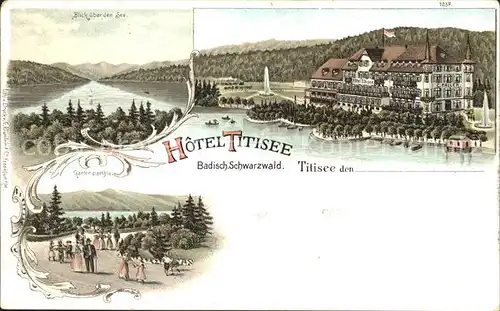 Titisee Hotel Titisee Gartenpartie Litho / Titisee-Neustadt /Breisgau-Hochschwarzwald LKR