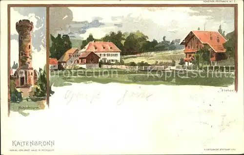 Kaltenbronn Gernsbach Hohlohturm Litho / Gernsbach /Rastatt LKR