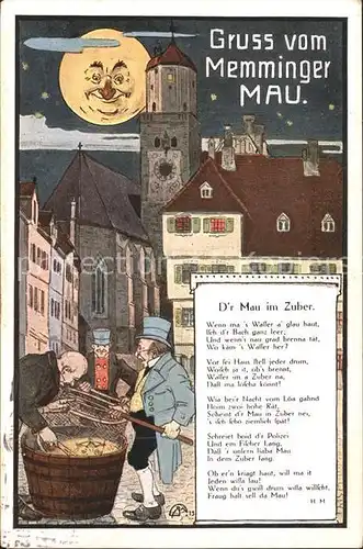 Memmingen Memminger Mau Gedicht D'r Mau im Zuber  / Memmingen /Memmingen Stadtkreis