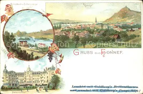 Bad Honnef Hohenhonnef Rolandseck Siebengebirge Litho / Bad Honnef /Rhein-Sieg-Kreis LKR