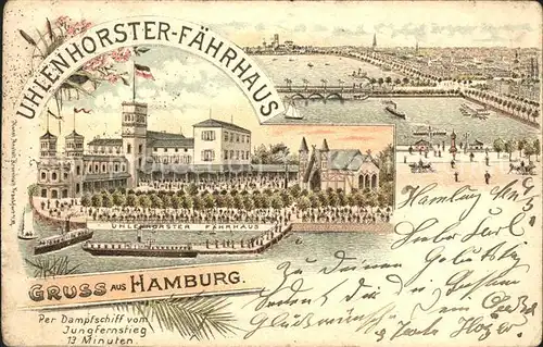 Hamburg Uhlenhorster-Faehrhaus Litho / Hamburg /Hamburg Stadtkreis