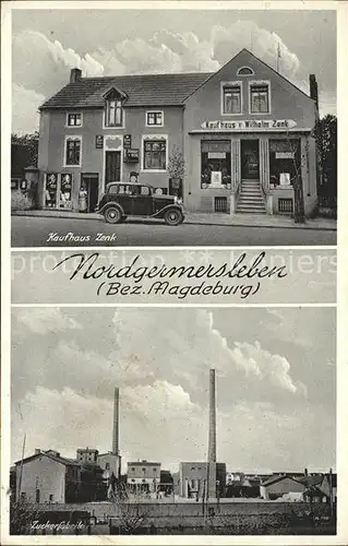 Nordgermersleben Kaufhaus Zenk Zuckerfabrik Bahnpost / Nordgermersleben /Boerde LKR