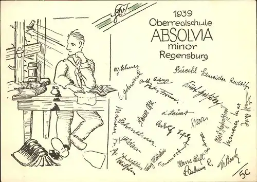 Regensburg Oberrealschule Absolvia Minor Studentika  / Regensburg /Regensburg LKR