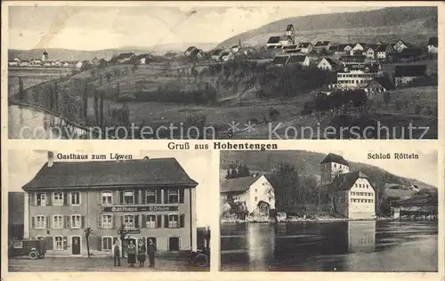 Hohentengen Hochrhein Gasthaus zum Loewen Schloss Roetteln  / Hohentengen /Waldshut LKR