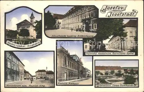 Josefov Hauptplatz Artiellerie Kaserne Spital Rathaus / Josefstadt /