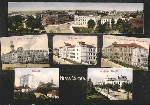 Mlada Boleslav Mittelboehmen C K Gymnasium Realschule Konvikt Mestake divadlo  / Mlada Boleslav /