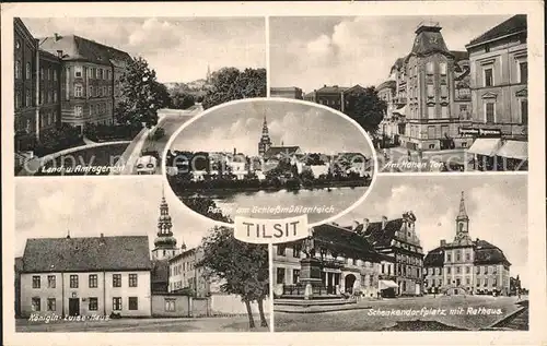 Tilsit Ostpreussen Land Amtsgericht Koenigin Luise Haus Rathaus  / Sowetsk /