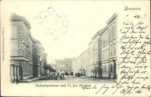 Budweis Suedboehmen Radetzkystrasse Fr Jos Kaserne  / Ceske Budejovice /