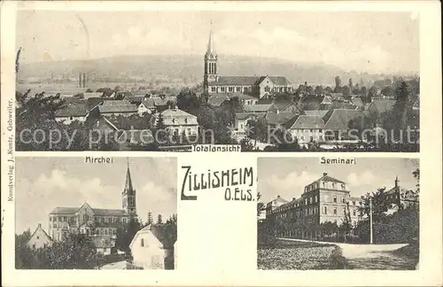 Zillisheim Kirche Seminar  / Zillisheim /Arrond. de Mulhouse