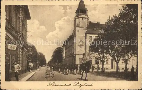 Theresienstadt Tschechien Postgebaeude Pferd Soldaten / Terezin /