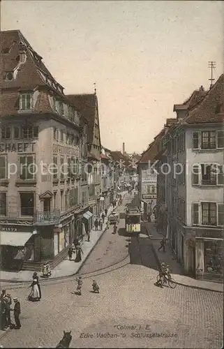 Colmar Haut Rhin Elsass Ecke Vauban Schlusselstrasse Strassenbahn  / Colmar /Arrond. de Colmar