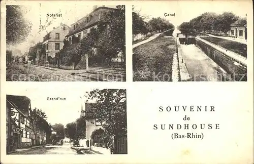 Sundhouse Notariat Canal Grand Rue  / Sundhouse /Arrond. de Selestat-Erstein