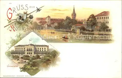 Koenigsberg Ostpreussen Schlossteich Universitaet  / Kaliningrad /