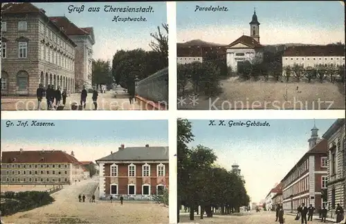 Theresienstadt Tschechien Hauptwache Paradeplatz K.K. Genie Gebaeude Gr. Inf. Kaserne  / Terezin /