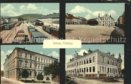 Boehmisch Truebau Bahnhof Marktplatz Gebaeude  / Ceska Trebova /