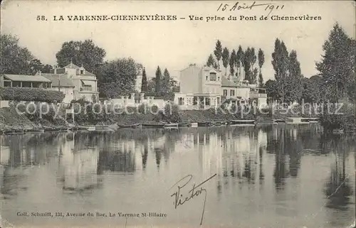 La Varenne-Chennevieres Vue prise du Pont Chennevieres / Saint-Maur-des-Fosses /Arrond. de Creteil