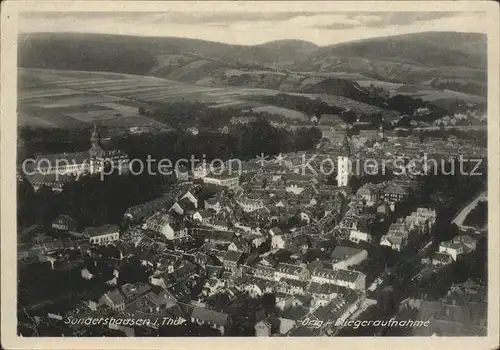 Sondershausen Thueringen Fliegeraufnahme / Sondershausen /Kyffhaeuserkreis LKR