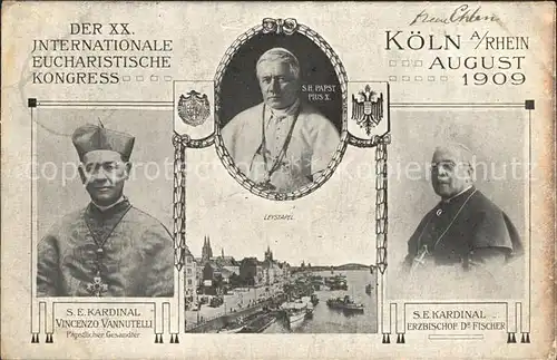 Koeln Rhein Kardinal Vannutelli Erzbischof Fischer / Koeln /Koeln Stadtkreis