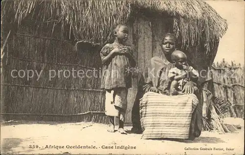 Dakar Afrique Occidentale Case indigene / Dakar /