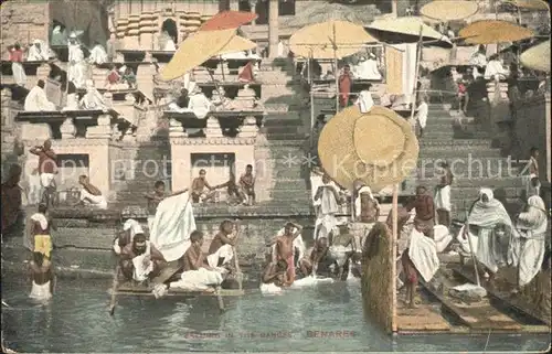 Benares Bathing in the Ganges / Benares /