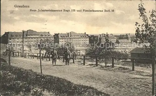 Graudenz Westpreussen Neue Infanteriekaserne und Pionierkaserne / Grudziadz /