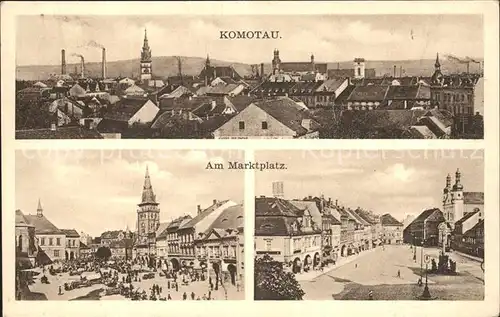 Komotau Stadtblick Am Marktplatz / Chomutov /