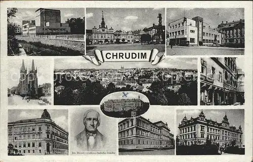 Chrudim Kirche Stadtansicht / Schumberg /