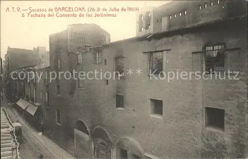 Barcelona Cataluna Fachada del Convento de las Jer