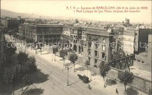 Barcelona Cataluna Real Colegio de San Anton despues del incendio / Barcelona /