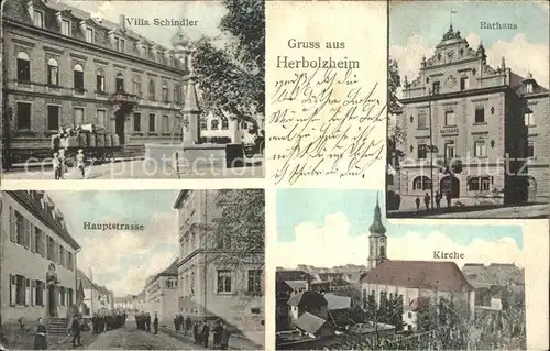 Herbolzheim Rathaus Villa Schindler Kirche / Herbolzheim /Emmendingen LKR