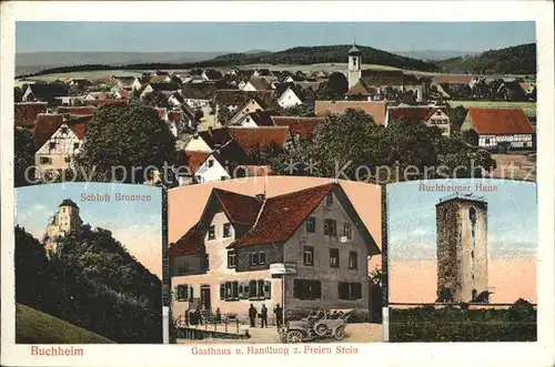 Buchheim Messkirch Schloss Bronnen Buchheimer- Hans Gasthaus und Handlung zum Freien Stein / Buchheim /Tuttlingen LKR