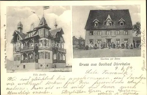 Duerrheim Bad Gasthaus zur Sonne Villa Amalia / Bad Duerrheim /Schwarzwald-Baar-Kreis LKR