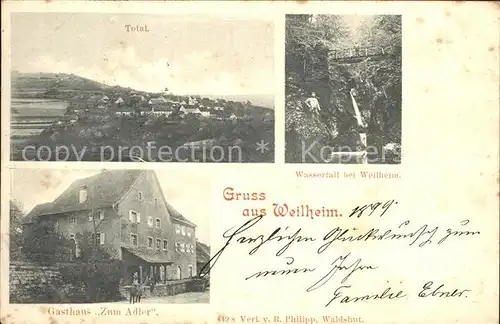 Weilheim Waldshut Wasserfall Gasthaus zum Adler / Weilheim /Waldshut LKR