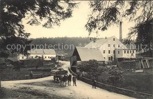 Marienberg Erzgebirge Baumstaemme Pferde Arbeiter / Marienberg /Erzgebirgskreis LKR