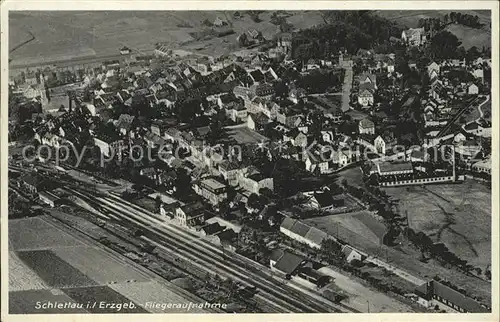 Schlettau Erzgebirge Fliegeraufnahme / Schlettau Erzgebirge /Erzgebirgskreis LKR