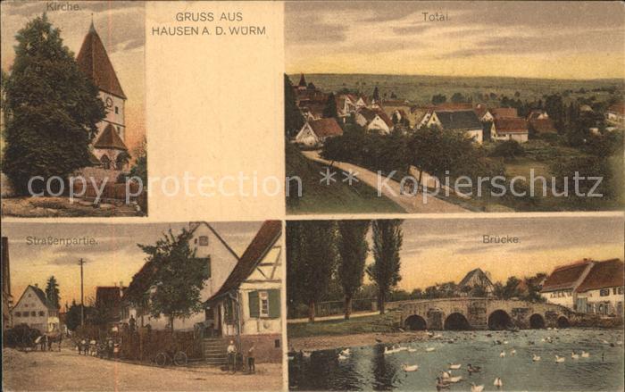 Hausen Weil Stadt Total Strassenpartie Bruecke Weil Der Stadt