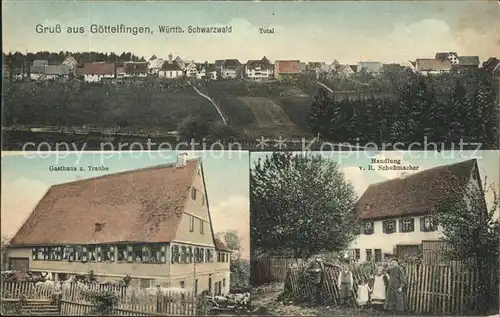 Goettelfingen Gaeu Totalansicht Gasthaus zur Traube Handlung Schuhmacher / Eutingen im Gaeu /Freudenstadt LKR