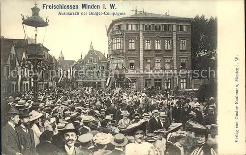 Minden Westfalen Ausmarsch der Buerger Compagnie / Minden /Minden-Luebbecke LKR