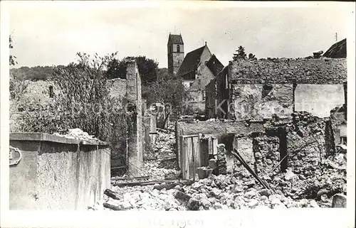 Haltingen Kriegszerstoerung nach Bombenangriff / Weil am Rhein /Loerrach LKR