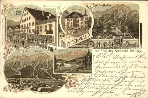 Mittenwald Bayern Hotel zur Post Lauter See  / Mittenwald /Garmisch-Partenkirchen LKR