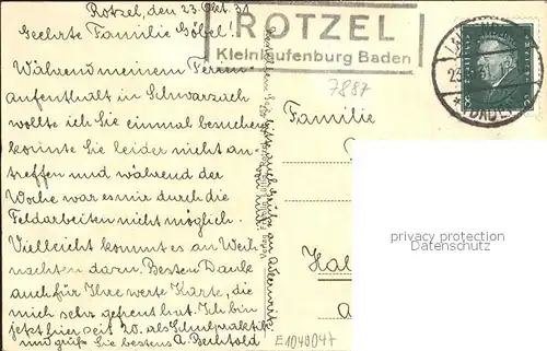 Rotzel Dorfstrasse Schulhaus Handlung von Luettin / Laufenburg (Baden) /Waldshut LKR