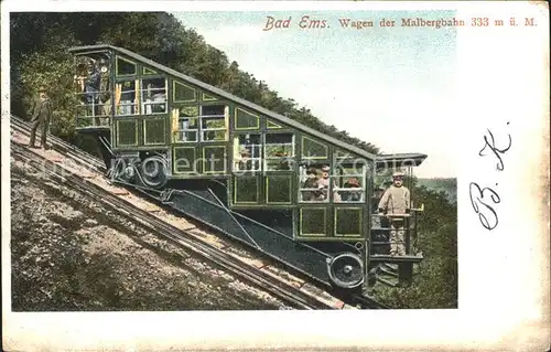 Bad Ems Wagen der Malbergbahn / Bad Ems /Rhein-Lahn-Kreis LKR
