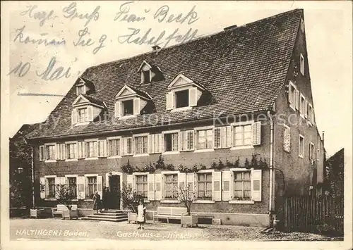 Haltingen Gasthaus zum Hirsch / Weil am Rhein /Loerrach LKR