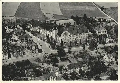 Aue Sachsen Oberrealschule Fliegeraufnahme / Aue /Erzgebirgskreis LKR