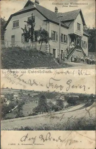 Unterdielbach Gasthaus zur Wolfsschlucht  / Eberbach /Heidelberg Stadtkreis