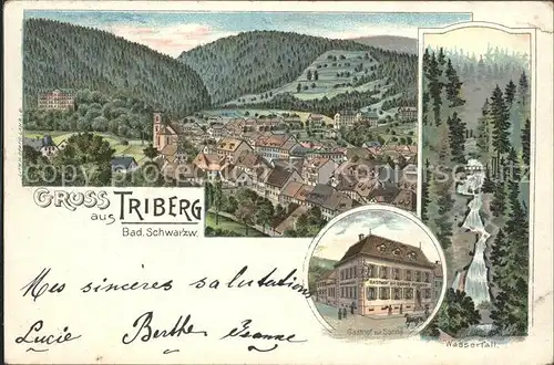 Triberg Schwarzwald Wasserfall Gasthof zur Sonne Stadt / Triberg im Schwarzwald /Schwarzwald-Baar-Kreis LKR