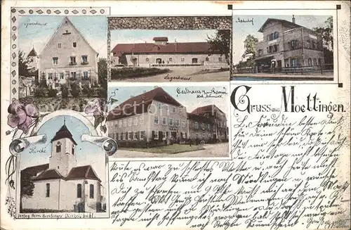 Moettingen Lagerhaus Gasthaus zum Lamm Kirche / Moettingen /Donau-Ries LKR